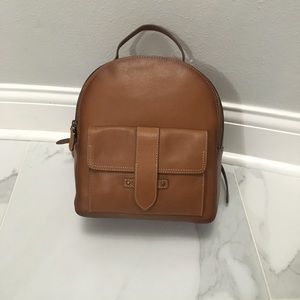 NWT FRYE Leather Olivia Backpack Tan